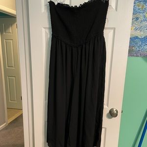 Torrid Crepe midi smocked coverup jumpsuit